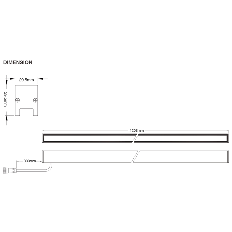BVG Rentadora de paret impermeable IP65 Llum lineal amb 12 opcions de lents òptiques-01 (1)