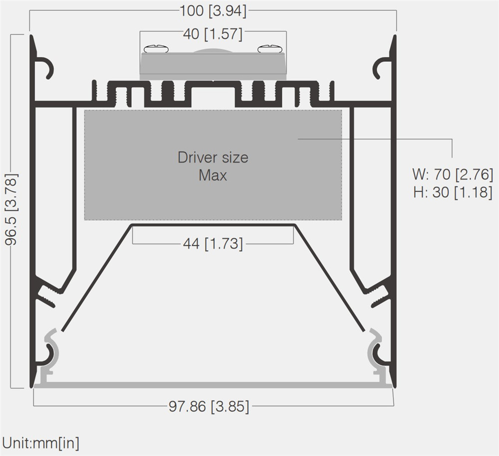 UGR16, TIR 렌즈 및 디퓨저를 사용하여 건축적으로 설계된 HILA 선형 직접 및 간접 조명(7)