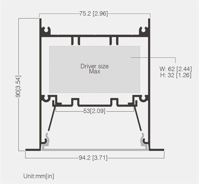 Hong Lineáris lámpa vágott, süllyesztett kivitelű UGR19 és PC Diffuser-01 (7)