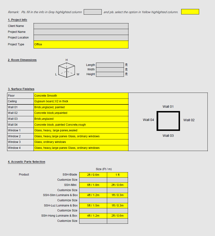 ACOUSTIC-PARTS-CACULATOR