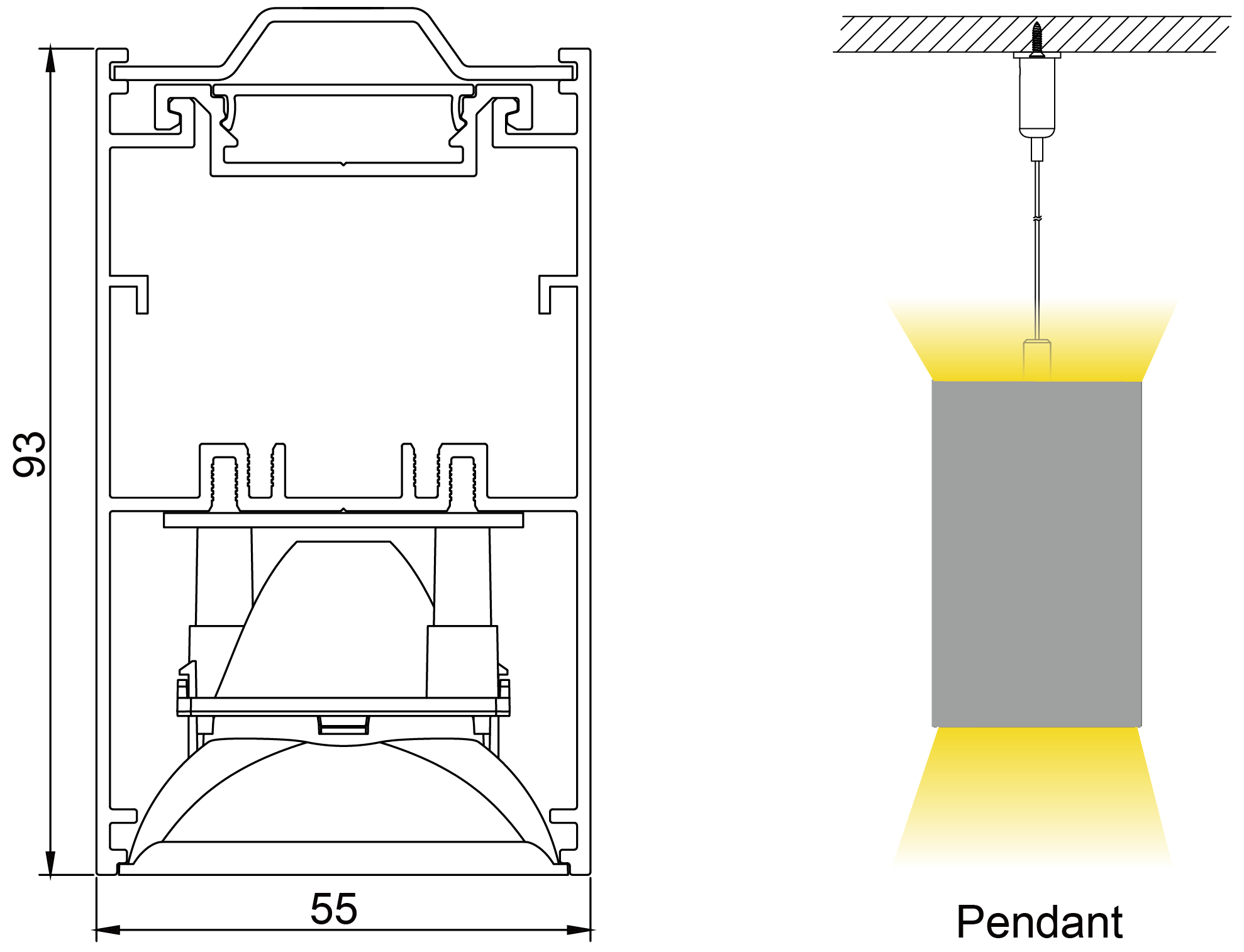 Direct Indirect Linear light